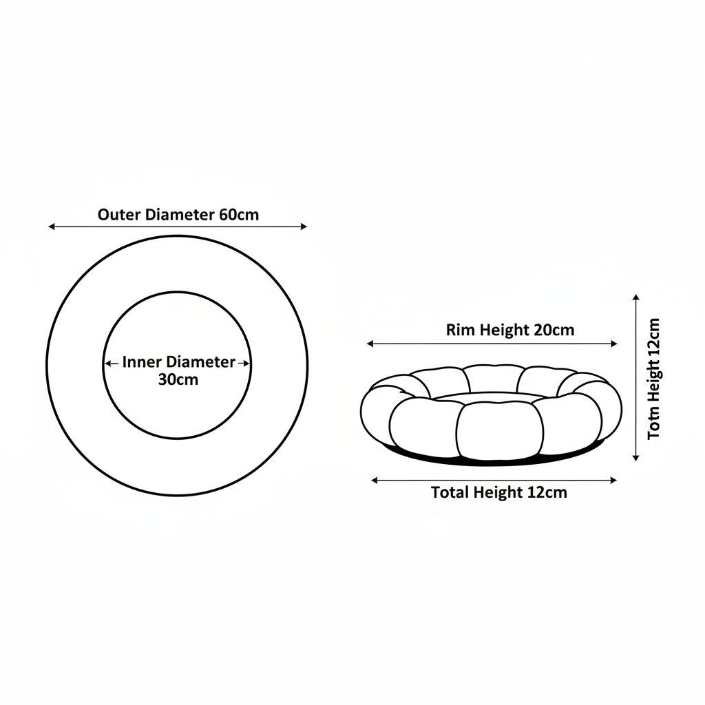 粉色甜甜圈床尺寸图