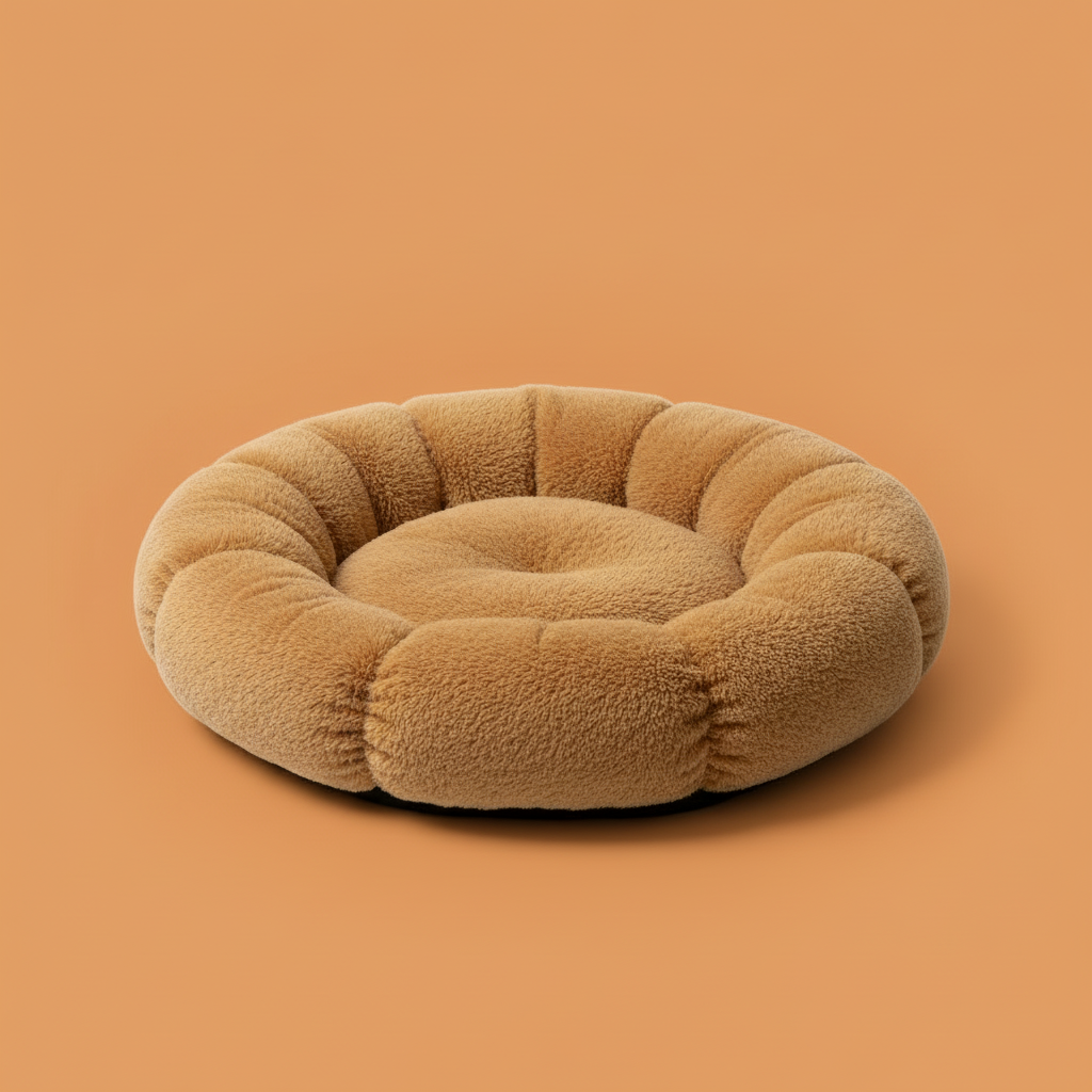 Caramel Pet Bed Warm Background